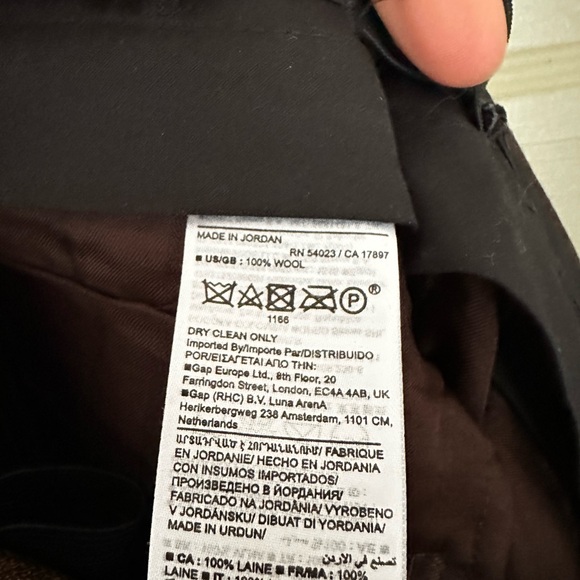 BR  Vasto Wide-Leg Italian Wool Pant. Brown plaid. Size 6. - Picture 5 of 5